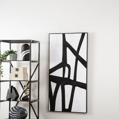 Monochrome Linen Art Rectangle